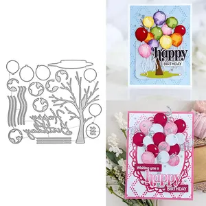 Balloon Branch Metal Cutting Mold, Ideal for DIY Album Making, Paper Card Embossing Template, Creative Die Cutting Tool