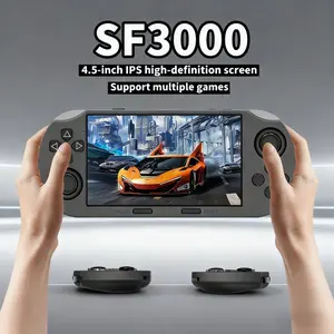 Sf3000 Retro Handheld Game Console, 4.5 Inch IPS Screen, Portable Ps1/gba/sfc/mame Gaming Machine, Network Security Protection