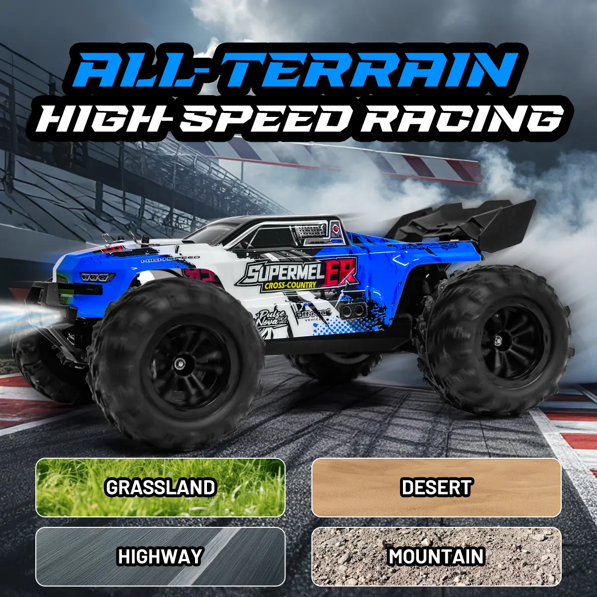 2.4G high-speed brushless off-road vehicle, with a soft pack battery, can reach a maximum speed of 70KM/ hour and a normal speed of 55KM/ hour four-wheel drive Remote Control Truck Rc Stunt Car rc cars for adults rc drift cars drift rc cars