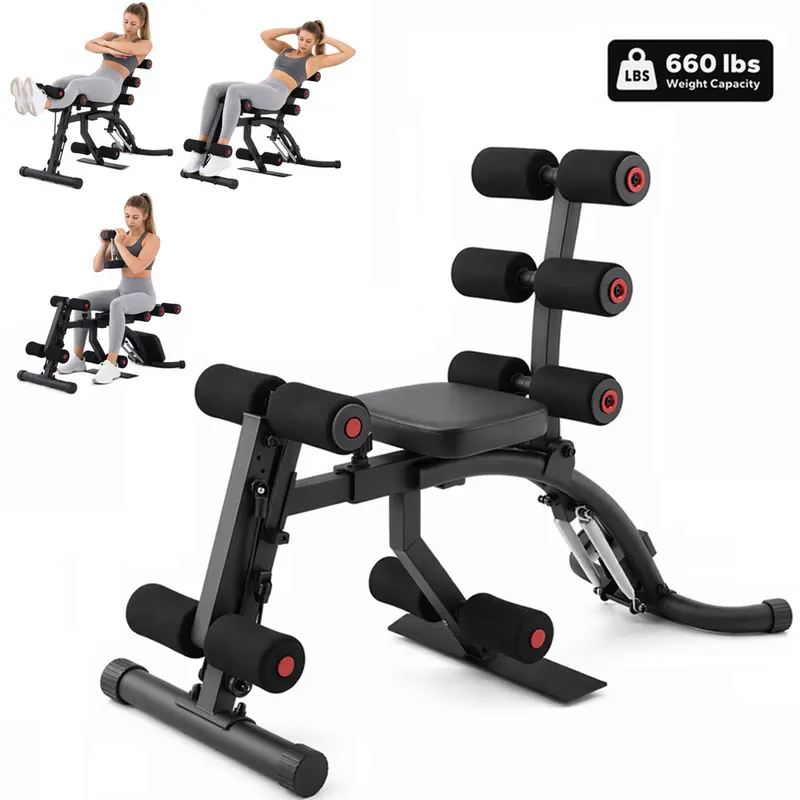 OPPSDECOR Ab Workout Machine & Squat Machine, ASTM-Certified 660LBS Heavy-Duty Core Trainer, Sit Up & Abdominal Exercise Machine for Home Gym, Spring-Assisted, Adjustable for Women & Beginners,Men & Women