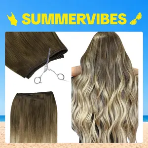 GOO GOO Sew In Weft Hair Extensions Real Human Hair Weft Extensions  Natural Straight Hair Multiple Wearing Ways 10+ Color Choices Best Weft Extensions#Summervibes