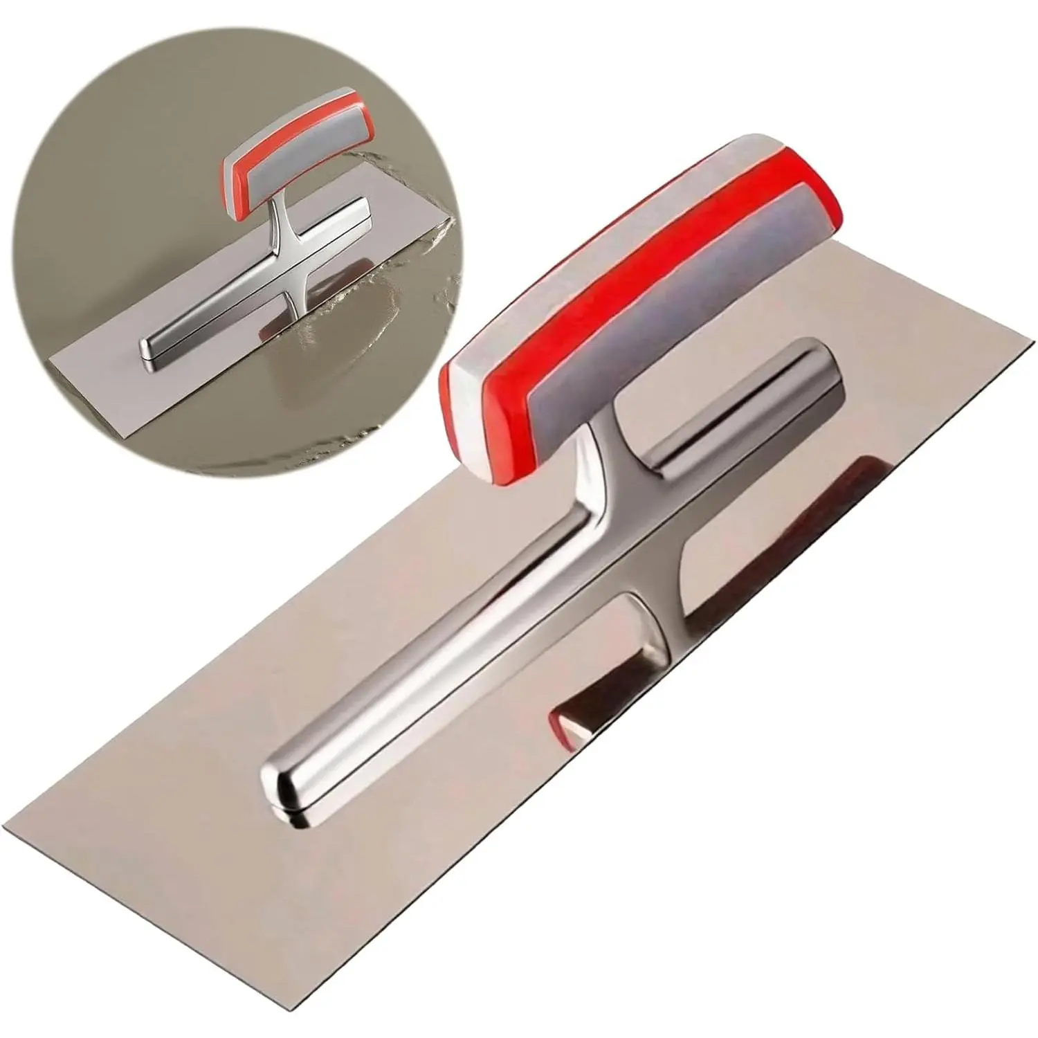 11.8x3.8 Inch Concrete Finishing Trowel -  Stainless Steel Masonry Tool for  Construction Finishing Needs, Drywall Tools