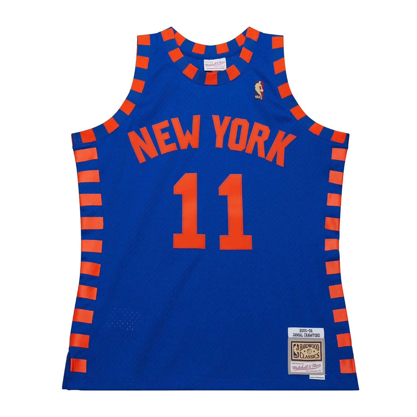 Jamal Crawford New York Knicks 2005-06 Blue Swingman Jersey NBA Throwback Basketball Hardwood Classics Fan Gear Mitchell & Ness