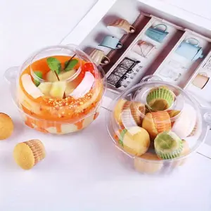 Cat Head Box Round Cake Box Cute Cake Box Dessert Storage Box Single Cake Container, Suitable for Sandwiches Burgers Fruits Desserts Disposable Pastry Box