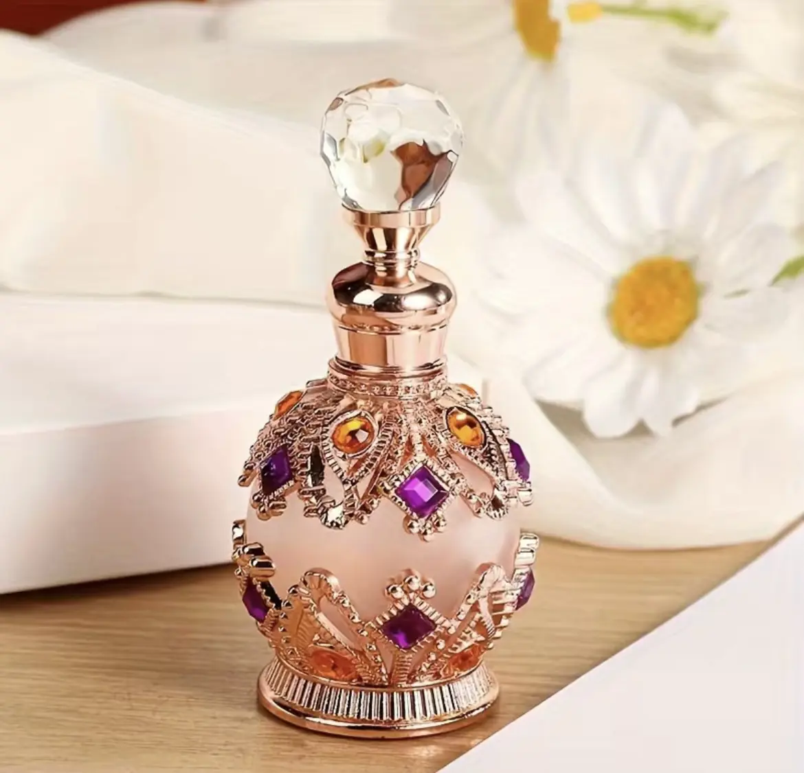Vintage Essential Oil Perfume Bottle (EMPTY BOTTLES) Glass Tin