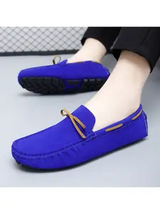 Men's Fashion Bow Loafers, Lazy Slip-On, Outdoor Sports, Big Size Casual Bean Shoes, Suitable for Daily Wear