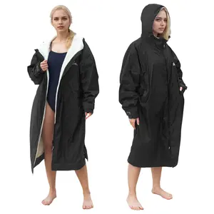 Catalonia Swim Parka for Women Men Youth, Lightweight Surf Swim Jacket, Waterproof  Warm Swim Coat, Changing Poncho Robe
