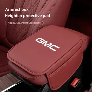 Car Armrest Mats Arm Rest Cushion Automotive Interior Accessories For GMC Terrain Sierra Canyon Yukon Acadia Savana Denali AT4 Granite
