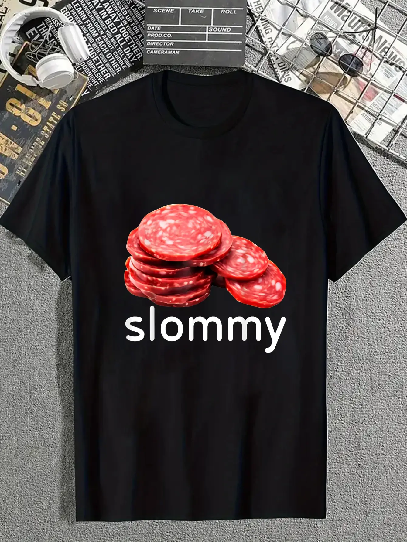 cotton Slommy Salami Meme Oddly Specific Funny Memes Internet Memes T-Shirt casual Fashion graphic tees for women