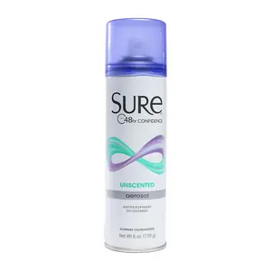 Aerosol Anti-Perspirant and Deodorant - Unscented by Sure for Unisex - 6 oz Deodorant Spray