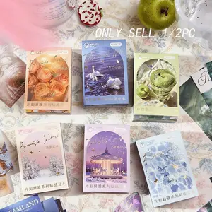 1/2pcs Mini Sticker Book with Adhesive Back, Landscape Theme for Journal & Scrapbooking, Scrapbook Materials, Perfect for Creative Projects, Ideal for DIY Crafts