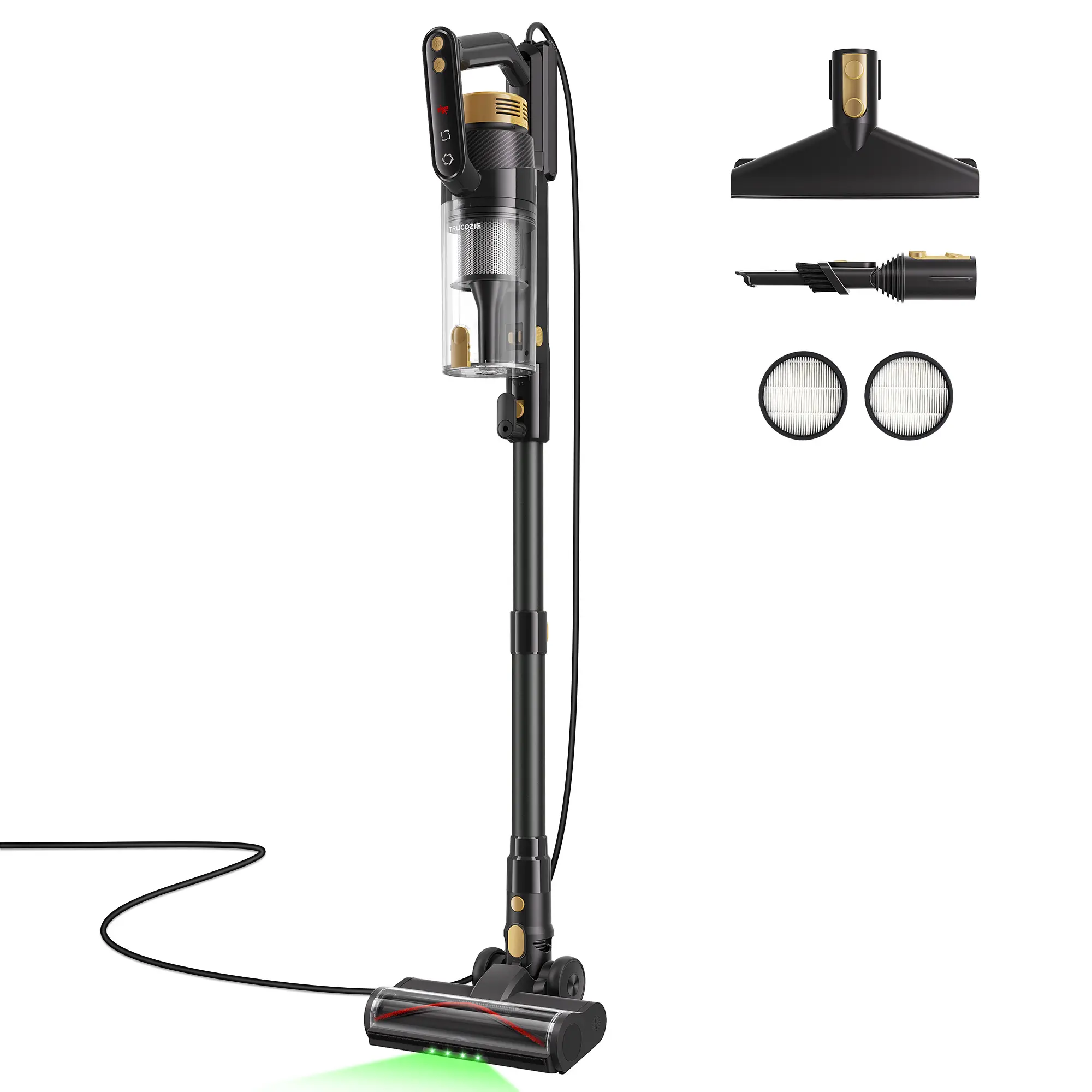 Trucozie T558 Corded Upright Vacuum Cleaner - LED Headlight, Extra-Large Dust Cup, Lightweight, Portable for Deep Cleaning Pet Hair Trucozie T558 Corded Upright Vacuum Cleaner - LED Headlight, Extra-Large Dust Cup, Lightweight, Portable for Deep Cleaning Pet Hair