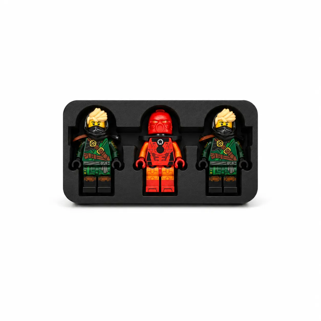 3 Minifigure Portable Carry Case Insert - Unisex Stress Relief Fidgets, Sensory Stress Reliever, Portable Tactile Accessory Holder for 2 Figures