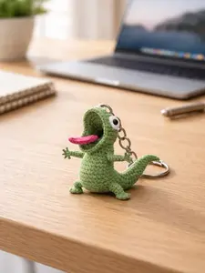 Crochet Tom Lizard Hanging Car, Funny Lizard Keychain Crochet , Cute Animal Amigurumi, Handmade Accessory Gift for Him Her, Car Decor