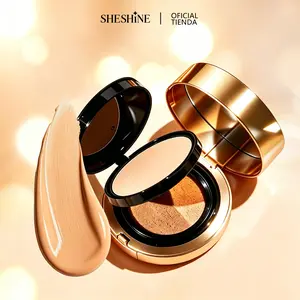 【G】SHESHINE NOVO-Cushion BB + Polvo Compacto 2-en-1 Base de Maquillaje con Protección Solar SPF 35+ y Ácido Hialurónico para Piel Radiante y Control de Brillo en 30 Segundos SHESHINE2002