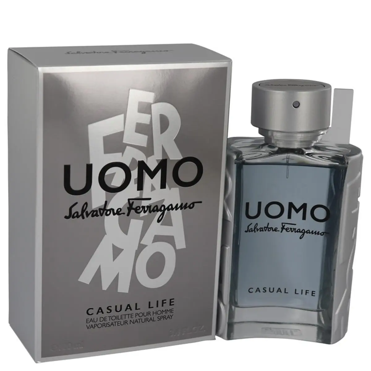 SALVATORE FERRAGAMO Men's Uomo Casual Life Signature Scent Eau De Toilette Spray, 3.4 fl oz, Beauty & Personal Care Fragrance