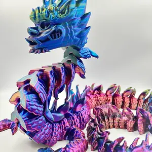 Giant Dragon - Appx 4' Long - 3D Printed Statues Figurine
