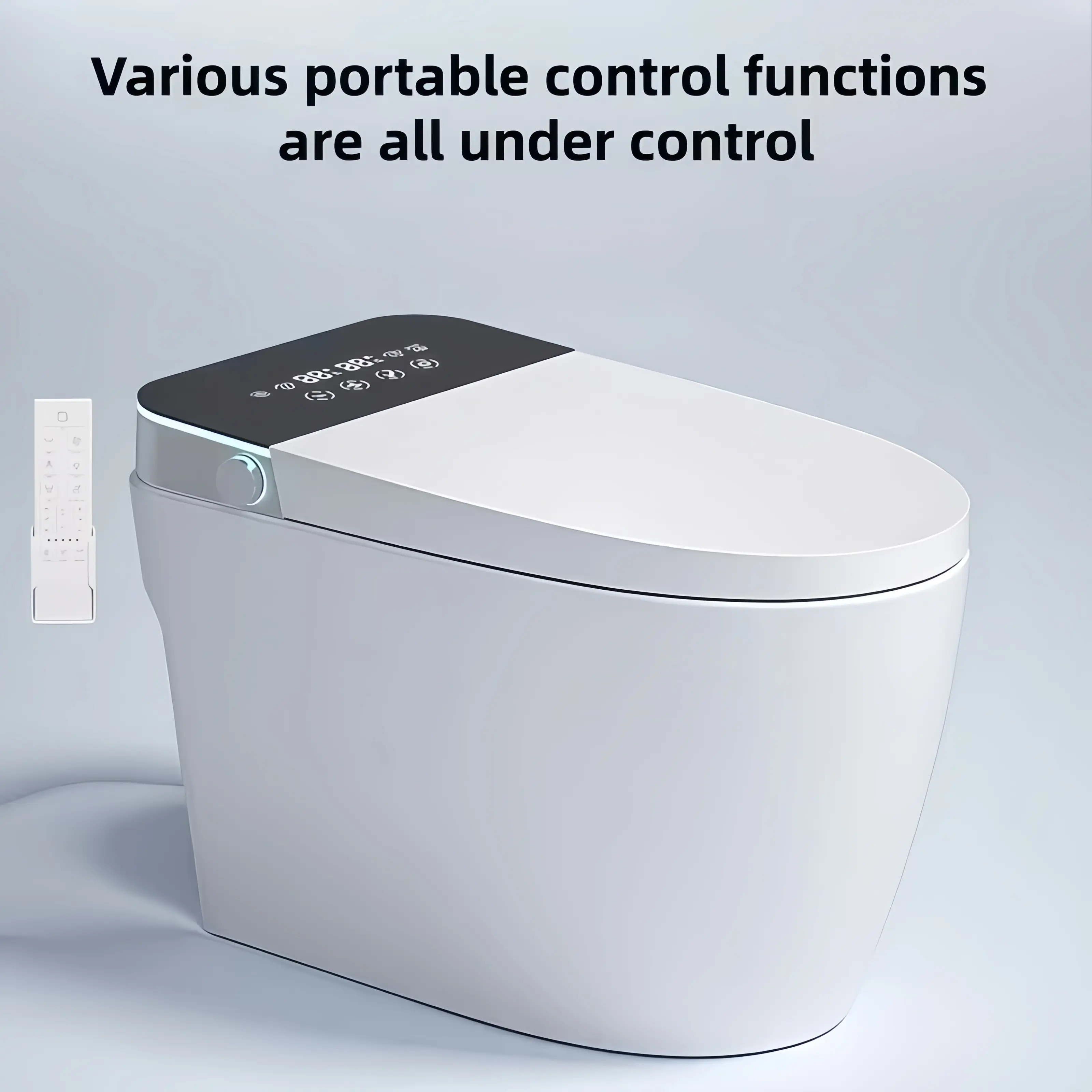 Xinhai Smart toilet with bidet, automatic open/close, 2.2 lb MaP flush rating, foam dispenser, ADA comfort height, movable dryer, auto-flush, heated seat, and integrated tank (elongated bowl).