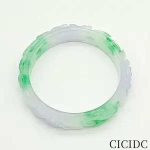 Natural Jade Custom hand-carved Natural Jade Bangle, Any Patterns You Want Can Be Made a Christmas Gift For Families