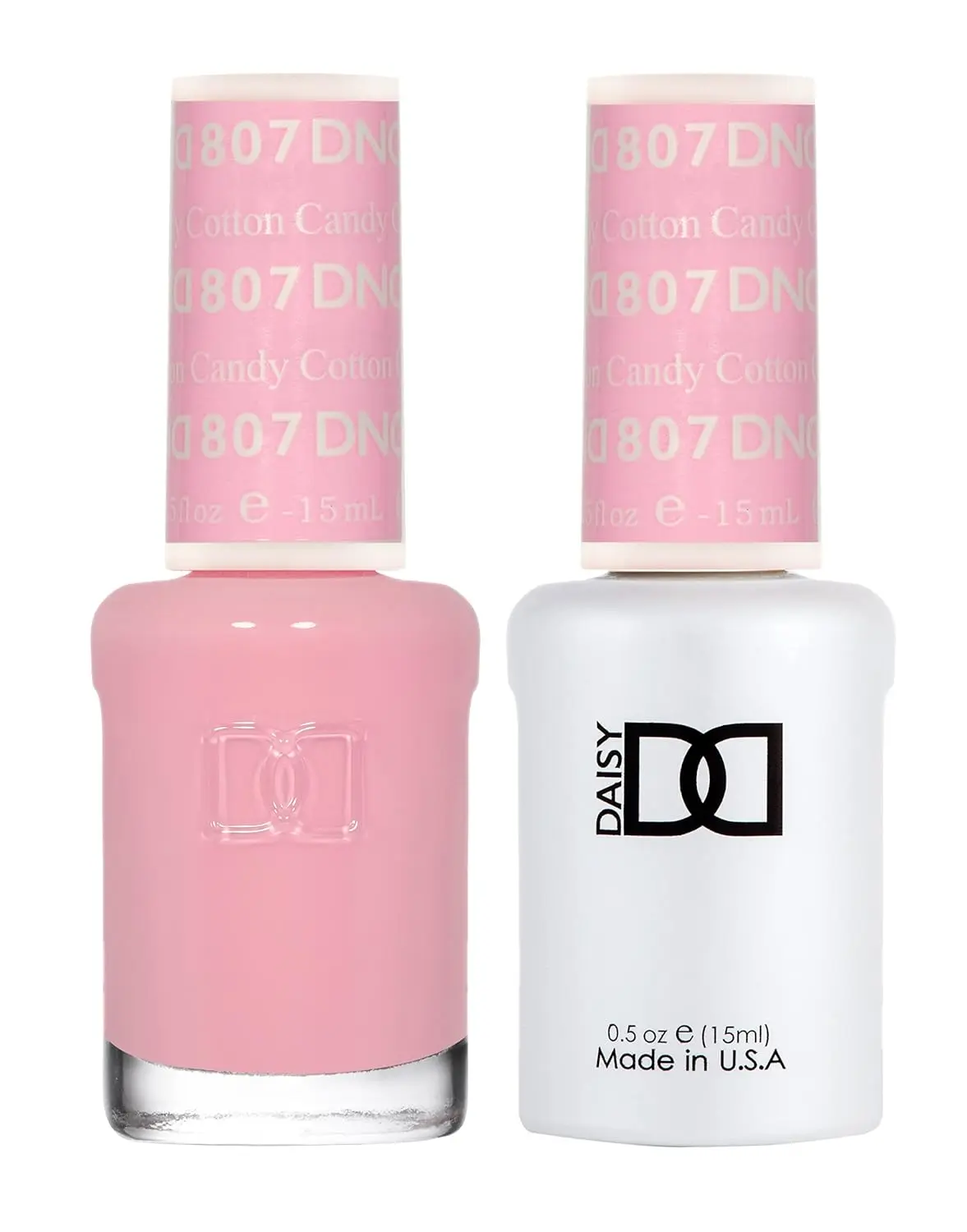 Daisy DND Gel Polish Set Cotton Candy 807 Collection UV LED Gel Polish & Air Dry Nail Lacquer Matching Chip Free Polish Duo 0.5 Fl Oz Each Made in U.S.A