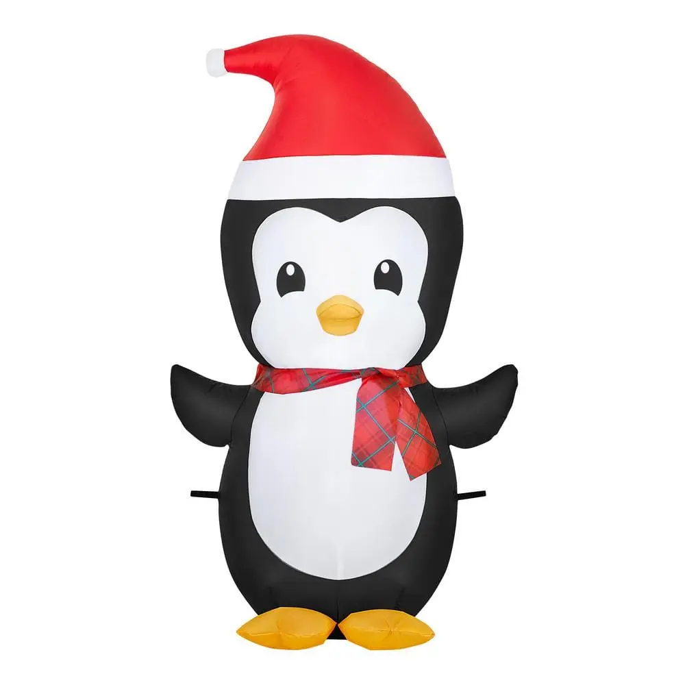 3.5 ft. H x 2 ft. W LED Airblown Holiday Lights Penguin with Santa Hat Christmas Inflatable