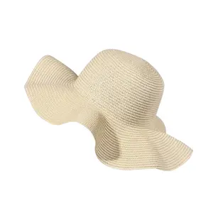 Summer sun hat, wide-brimmed straw hat, handmade, natural materials, DIY material kit