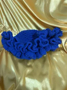Crotchet Ruffle Hat - Beautiful Ruffle Hat in Color - Versatile Design for All Occasions.