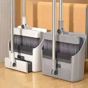 3 in 1 Long Handle Brush & Broom & Dustpan Set, 1 Set Household Cleaning Tool, Home Cleaner, Household Cleaning Tool for Indoor & Outdoor Cleaning, Multifunction Magic Broom