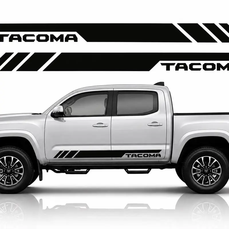Toyota Tacoma Rocker Panel Decals - 1 Pair (75x5 in), Durable Car Exterior Stickers with Double-Sided Tape, Easy-to-Install for Cars Trucks