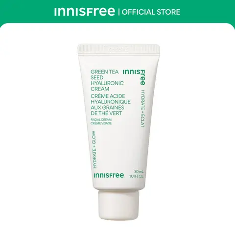 [Innisfree Official] Green Tea Seed Hyaluronic Acid Cream - Face Moisturizer, Lasting Hydration, Strengthens Dry, Dull Skin, Barrier-boosting