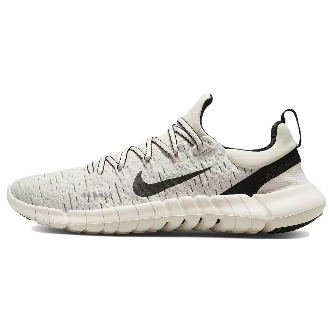 Nike Free Run 5.0 Phantom Sail Low Top Running Shoes Men's Black CZ1884-010
