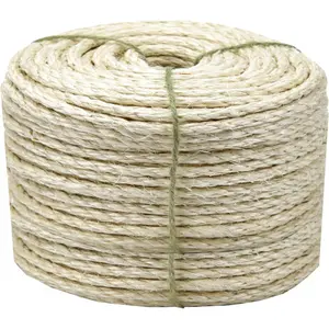 Cat Sisal Rope 164-Feet 4mm for Scratcher Repair and Replace Scratching Post, DIY Hemp Twine Rope for Cat Tree Tower Carpet Mat Kicker House, Pet Toy, and Crafts Gardening Home Decorati