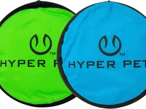 Hyper Pet Flippy Flopper 9" Flying Disc Soft Dog Toy, Floats in Water & Safe on Teeth, for All Breeds, Pack of 2 (Colors May Vary) plush