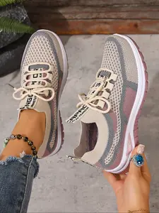Women's Casual Sports Shoes, Large Size New Lightweight Soft Sole, Outdoor Comfort Anti-Slip Walking Shoes, Daily Lace-Up Low Top Running Shoes