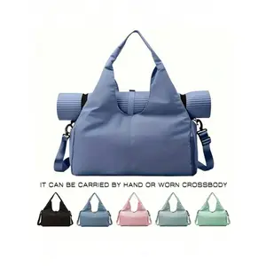 1 Piece Unisex Gym/Travel Duffel Bag with Shoe Compartment, Suitable for Swimming, Basketball and Other Sports, Large Capacity Yoga/Gym Bag for Women, Durable Polyester Material, Zipper Closure, Hand Wash Recommended, Sports Accessories