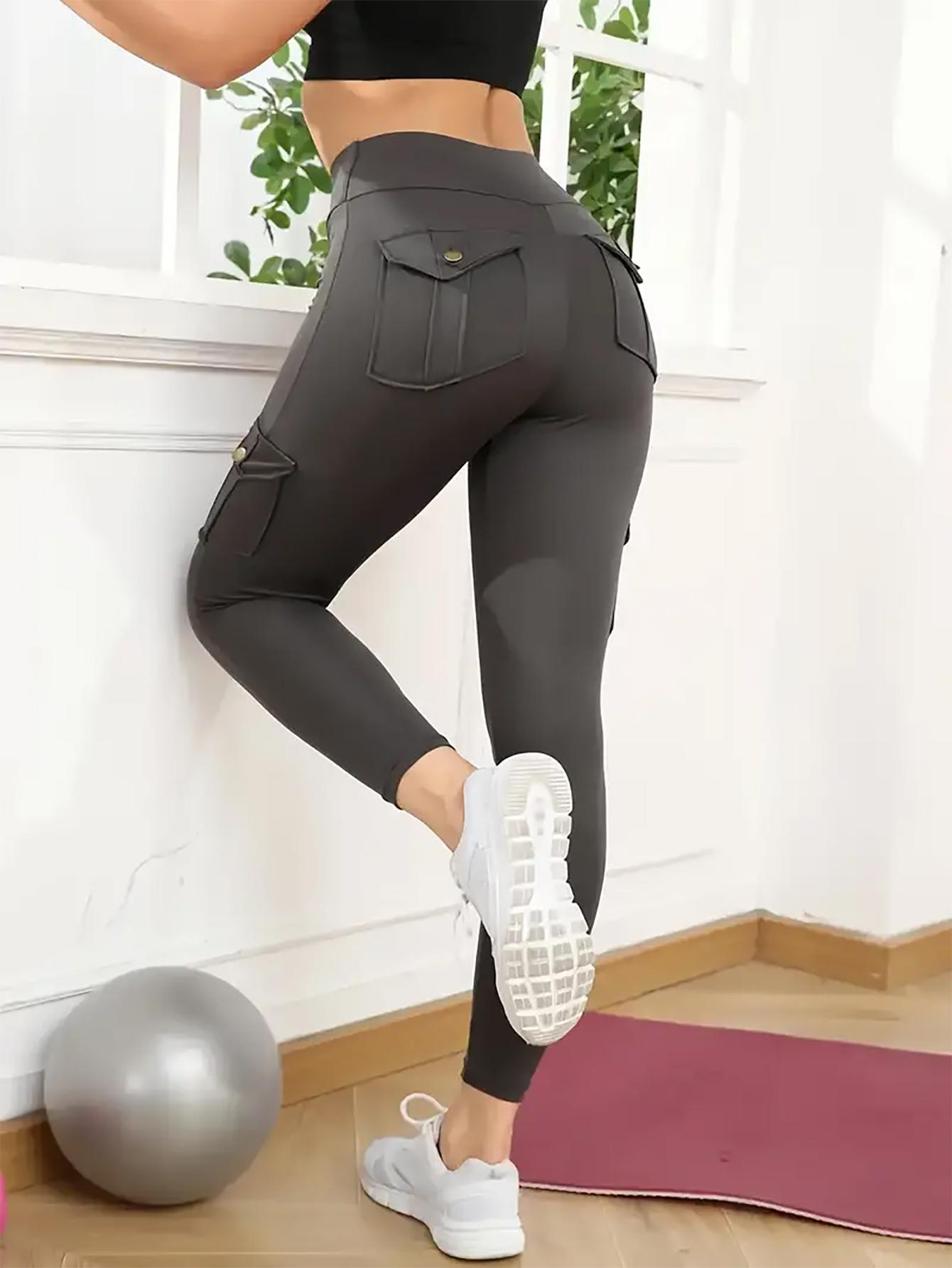 Women's High Waist Butt Lifting Yoga Leggings with Flap Pockets Tummy Control Workout Cargo Leggings for Fitness Gym Pilates Hiking - Bottom, Womenswear Women's High Waist Butt Lifting Yoga Leggings with Flap Pockets Tummy Control Workout Cargo Leggings for Fitness Gym Pilates Hiking - Bottom, Womenswear