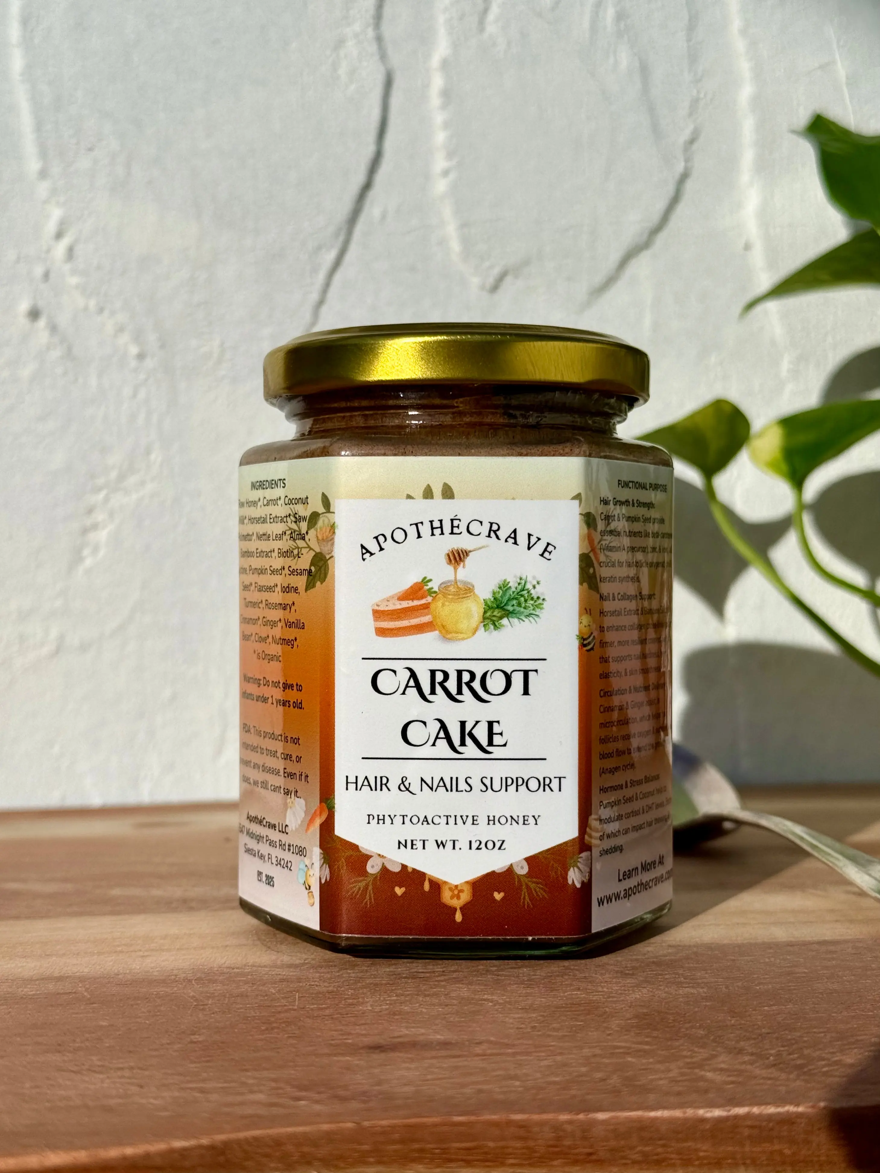 Carrot Cake Hair, Skin & Nails Support Honey