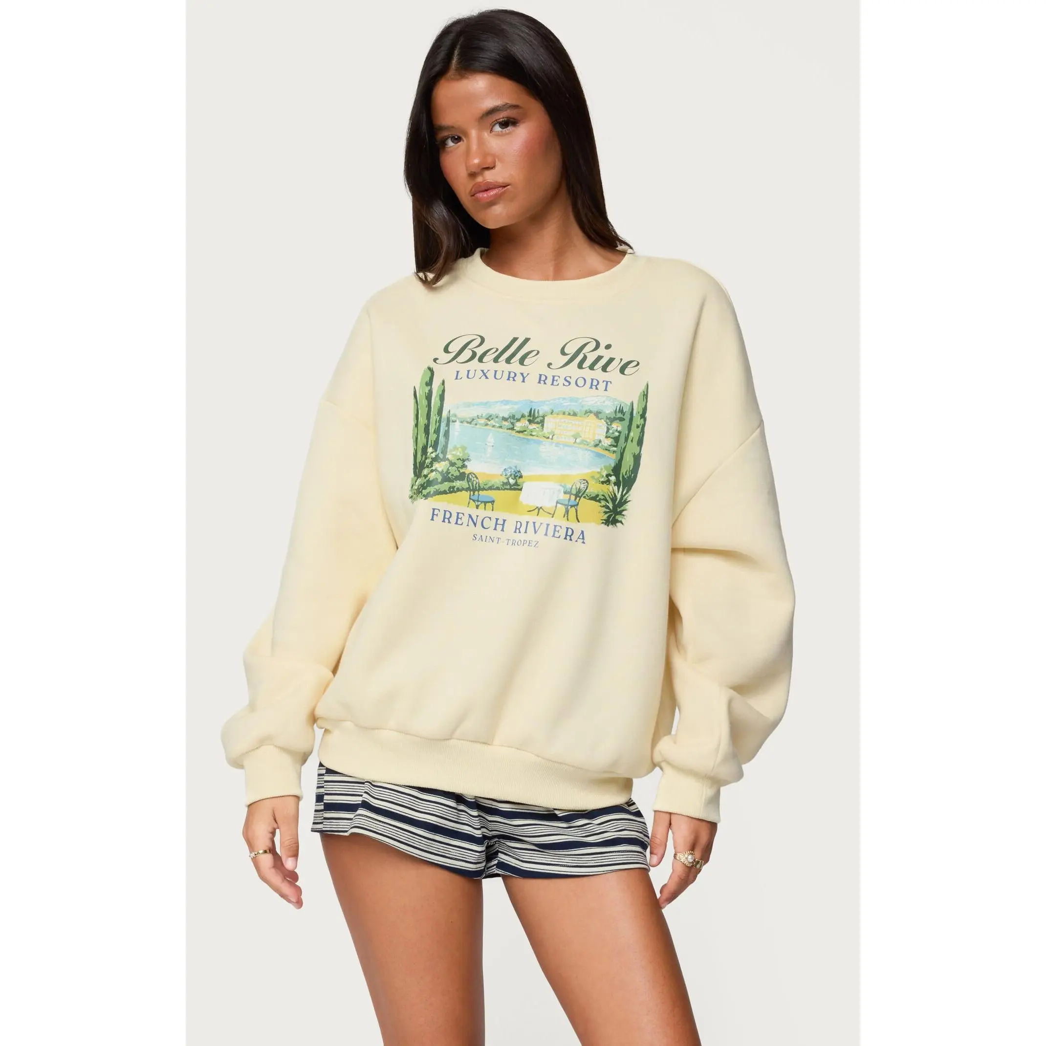 Edikted Women's French Riviera Oversized Sweatshirt
