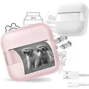 Portable Mini Printer, 1 Set Portable Thermal Inkless Sticker Maker, Pocket Printer, Portable Handheld Printer for Study Notes, Pictures, Photos, Journals, DIY, Portable Label Printer