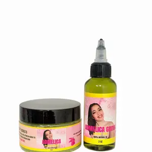 Admelica Hair oil 2 oz Hair Pomade 4 oz Set - Natural Hair Care for Healthy Locks