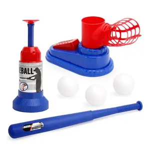 Baseball Ball Toys Backyard Outdoor Sports Toy Adjustable Automatic Pitching Baseball Machine Games Sets Birthday Kids Boy Gift