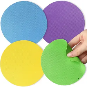 Rubber Jar Opener Pads Set of 4, Round Heat-insulated Non-Slip Gripper Pads for Jars, Kitchen Tool for Easy Opening (Circle)