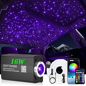 Starlight Headliner Kit, 16w Starry LED Ceiling Light, 200-500pcs Plastic Material, APP & Remote Controlled, Ideal for Home Decor, Led Lights Strips