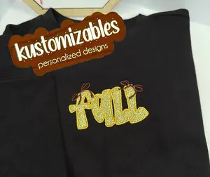Fall Bows Glitter Applique - Embroidered