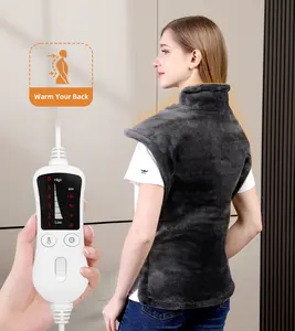 Heating Pad for Back Period Shoulder Abdomen and Waist Pain Relief 8 Heat Levels 4 Timer Settings Moist or Dry Heat Option Machine Washable Ideal Holiday Gift