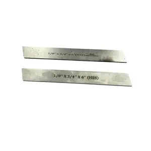 Set of 2 HSS Trapezoid Blades 1/8" x 3/4" (Wide) x 6" (Long) for Lathe Parting Cut Off & Tool Holders-Hard & Ground