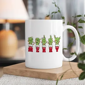 G.rinch Christmas Mugs 11oz & 15oz - Cozy Up This Holiday Season
