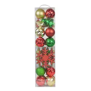Assorted Styles-Mix Color Rustic Christmas Ornament - Pack of 40