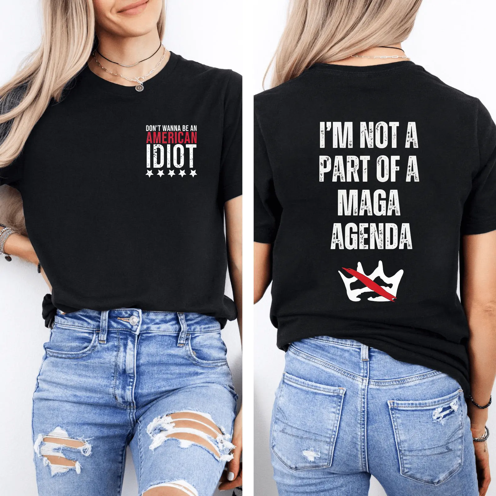 Don't Wanna Be An American Idiot ,I'm Not A Part Of A Maga Agenda Shirt, Anti Trump shirt, Resist Shirt, Anti ICE Shirt, No Kings Shirt