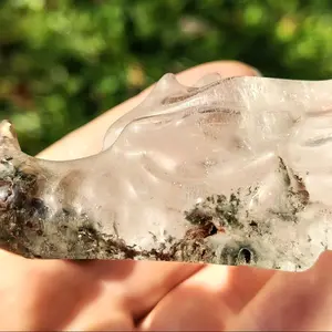 Garden Quartz Dragon Skull